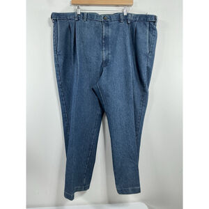 Men’s Excellent Condition Blue Jeans 48x29 Front Pleats 0138/S-4